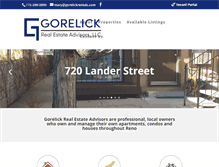 Tablet Screenshot of gorelickrentals.com